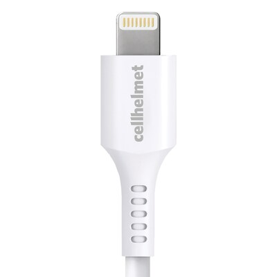 cellhelmet Charge and Sync USB-A to Lightning Round Cable, 6' (CABLE-LIGHT-A-6-R-W)