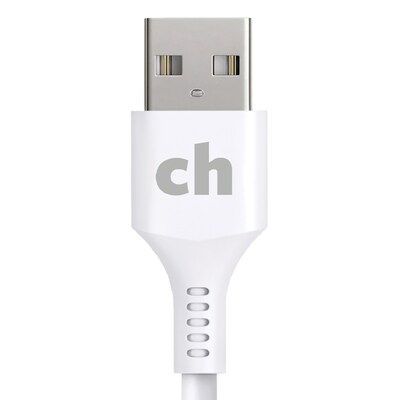 cellhelmet Charge and Sync USB-A to Lightning Round Cable, 6' (CABLE-LIGHT-A-6-R-W)