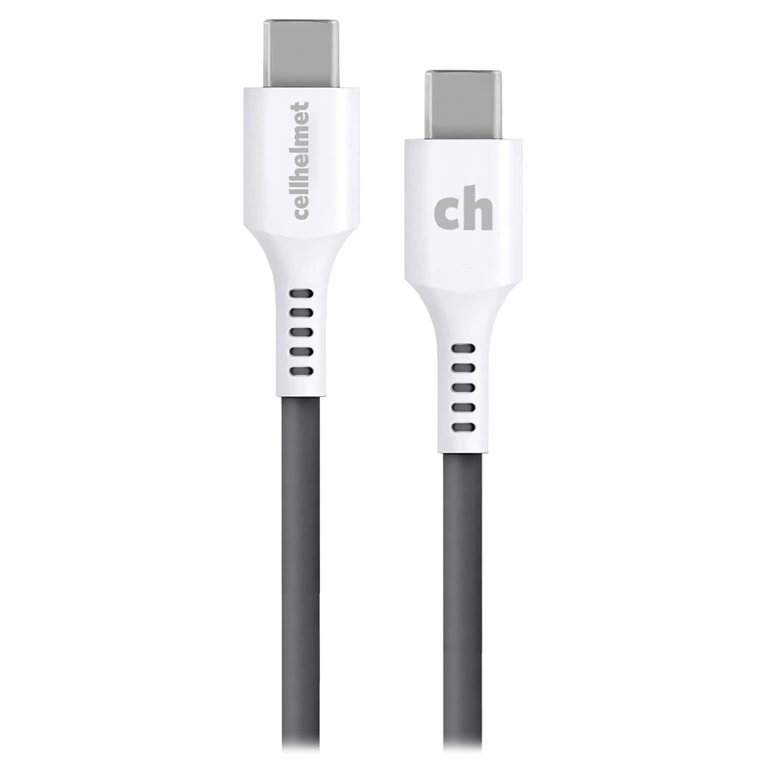 cellhelmet Charge and Sync USB-C to USB-C Round Cable, 10 (CABLE-C-C-10-R-G)