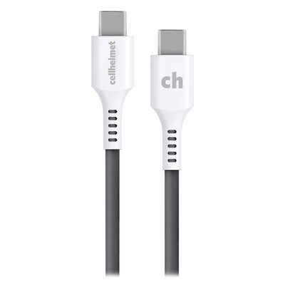 cellhelmet Charge and Sync USB-C to USB-C Round Cable, 6' (CABLE-C-C-6-R-G)