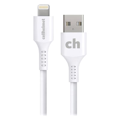 cellhelmet Charge and Sync USB-A to Lightning Round Cable, 10 (CABLE-LIGHT-A-10-R-W)