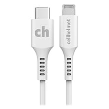 cellhelmet Charge and Sync USB-C to Lightning Round Cable, 6 (CABLE-R-LIGHT-TYPE-C-6)