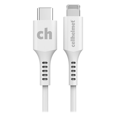 cellhelmet Charge and Sync USB-C to Lightning Round Cable, 6' (CABLE-R-LIGHT-TYPE-C-6)