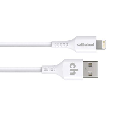 cellhelmet Charge and Sync USB-A to Lightning Round Cable, 3 (CABLE-LIGHT-A-3-R-W)