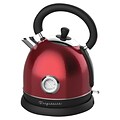 Frigidaire Retro Porcelain Electric Water Kettle with Thermometer, 1.79-Qt., Red (EKET125-RED)