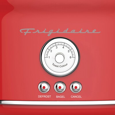 Frigidaire 2-Slice 900-Watt Retro Stainless Steel Toaster (Red), (ETO102-RED)