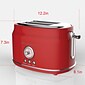 Frigidaire 2-Slice 900-Watt Retro Stainless Steel Toaster (Red), (ETO102-RED)