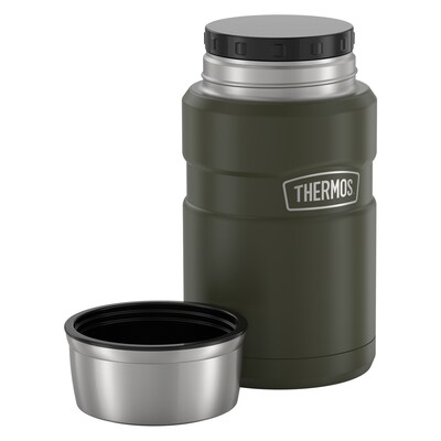 Thermos Stainless Steel Insulated Food Jar, Army Green, 24 oz. (THR3020AGTRI4)