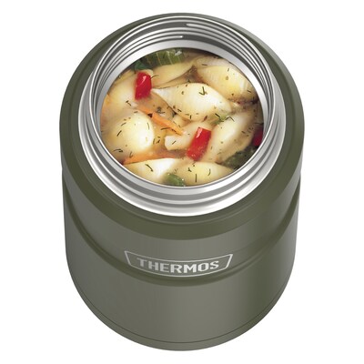 Thermos Stainless Steel Insulated Food Jar, Army Green, 24 oz. (THR3020AGTRI4)