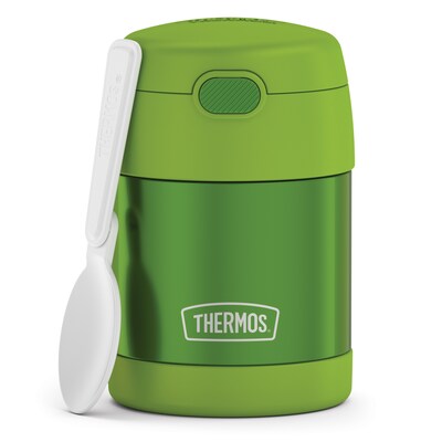 Thermos FUNtainer Stainless Steel Insulated Food Jar, Lime, 10 oz. (THRF3100LM6)