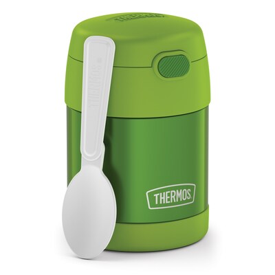 Thermos FUNtainer Stainless Steel Insulated Food Jar, Lime, 10 oz. (THRF3100LM6)