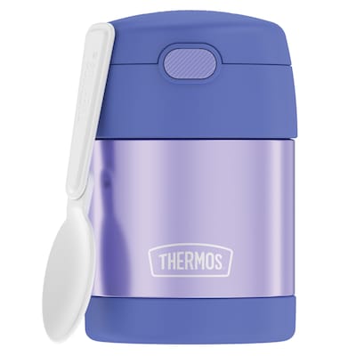 Thermos FUNtainer Stainless Steel Vacuum-Insulated Food Jar 10-Oz. Purple  (THRF3100PU6)