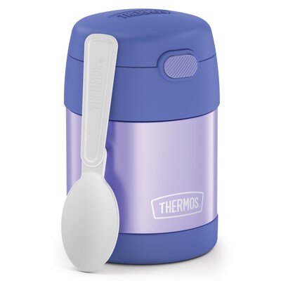 Thermos FUNtainer Stainless Steel Vacuum-Insulated Food Jar, 10-Oz., Purple (THRF3100PU6)