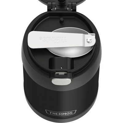 Thermos FUNtainer Stainless Steel Insulated Food Jar, Black Matte, 16 oz. (THRF31101BK6)