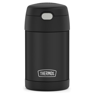 Thermos FUNtainer Stainless Steel Insulated Food Jar, Black Matte, 16 oz. (THRF31101BK6)
