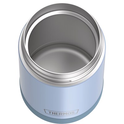 Thermos Funtainer 16 Ounce Stainless Steel Vacuum Insulated Food Jar with Folding Spoon, Denim Blue