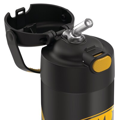 Thermos FUNtainer Batman Stainless Steel Vacuum Insulated Water Bottle, 12 oz., Black (THRF4100BM6)