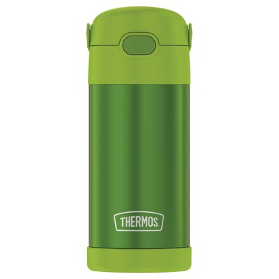 Thermos FUNtainer Stainless Steel Vacuum Insulated Water Bottle, 12 oz., Lime (THRF4100LM6)