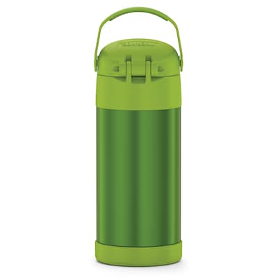 Thermos FUNtainer Stainless Steel Vacuum Insulated Water Bottle, 12 oz., Lime (THRF4100LM6)