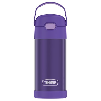 Thermos FUNtainer Stainless Steel Vacuum Insulated Water Bottle, 12 oz., Purple (THRF4100PU6)