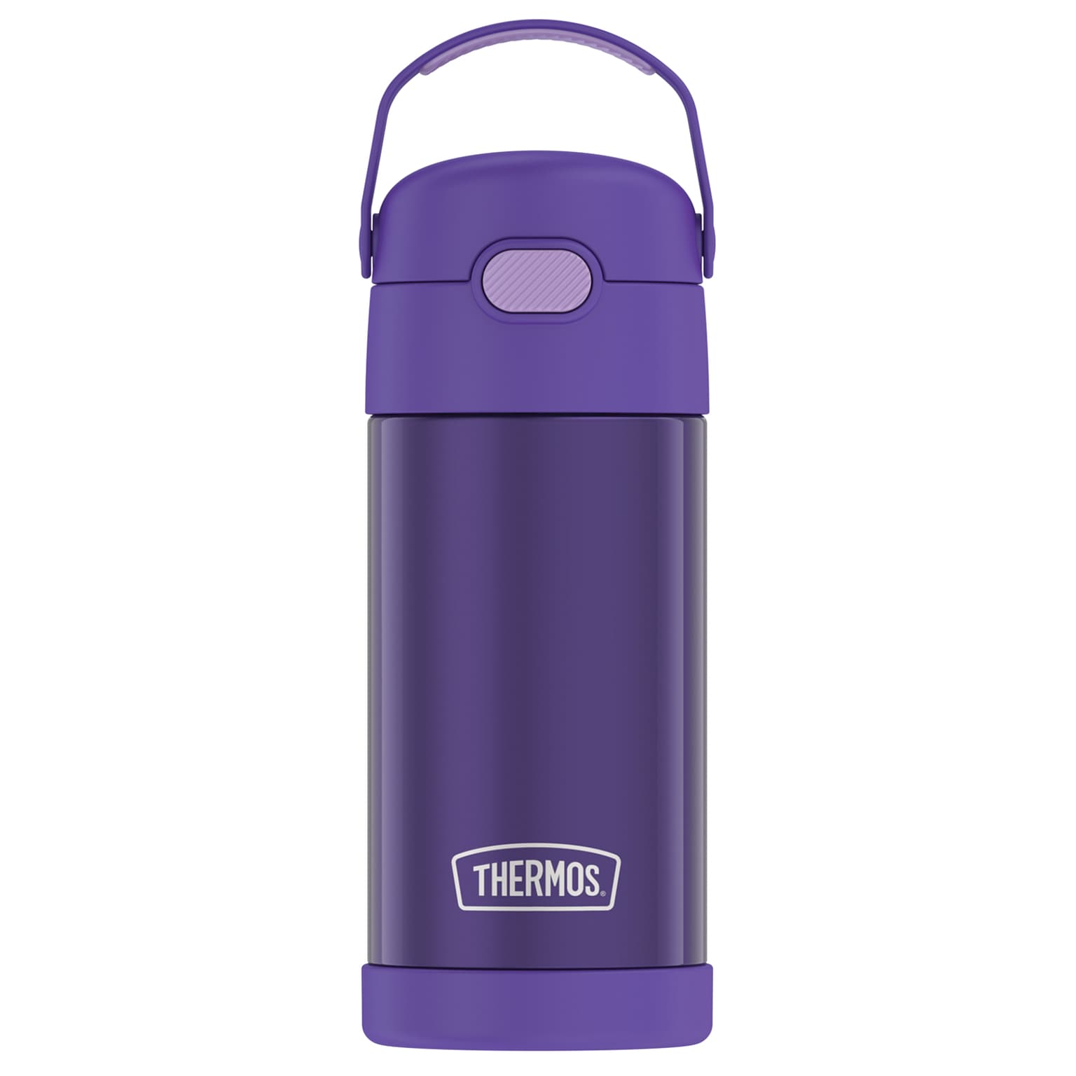 Thermos FUNtainer Stainless Steel Vacuum Insulated Water Bottle, 12 oz., Purple (THRF4100PU6)