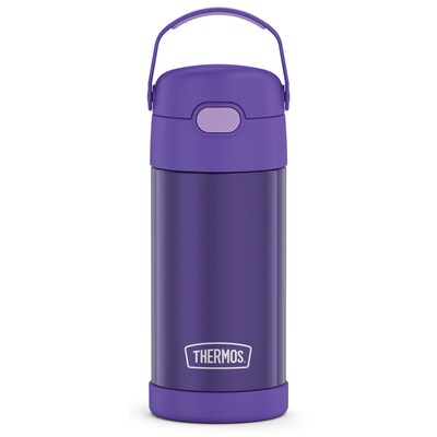 Thermos FUNtainer Stainless Steel Vacuum Insulated Water Bottle, 12 oz., Purple (THRF4100PU6)