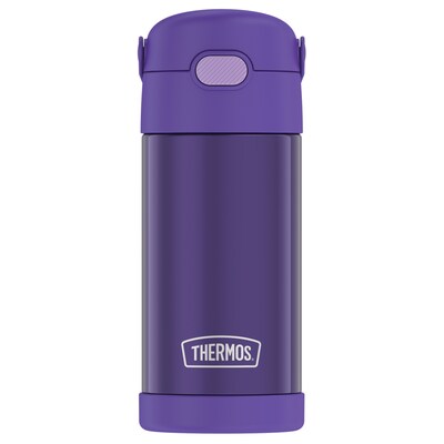 Thermos FUNtainer Stainless Steel Vacuum Insulated Water Bottle, 12 oz., Purple (THRF4100PU6)