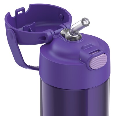 Thermos FUNtainer Stainless Steel Vacuum Insulated Water Bottle, 12 oz., Purple (THRF4100PU6)