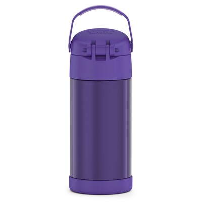 Thermos FUNtainer Stainless Steel Vacuum Insulated Water Bottle, 12 oz., Purple (THRF4100PU6)