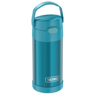 Thermos FUNtainer Stainless Steel Vacuum Insulated Water Bottle, 12 oz., Teal (THRF4100TL6)