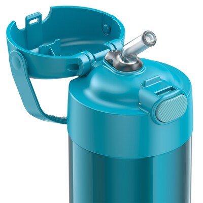 Thermos FUNtainer Stainless Steel Vacuum Insulated Water Bottle, 12 oz., Teal (THRF4100TL6)