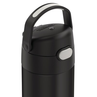 Thermos FUNtainer Stainless Steel Vacuum Insulated Water Bottle, 16 oz., Black Matte (THRF41101BK6)