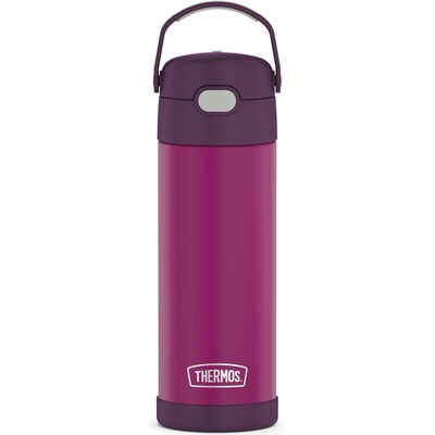 Thermos 16-Ounce FUNtainer Vacuum-Insulated Stainless Steel Bottle with Spout, Red Violet (F41101RV6