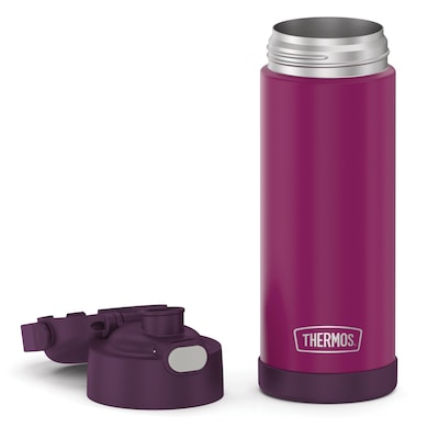 Thermos FUNtainer Stainless Steel Vacuum Insulated Water Bottle, 16 oz., Red Violet (THRF41101RV6)