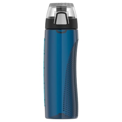 Thermos 24oz BPA Free Plastic Hydration Bottle W Meter Green