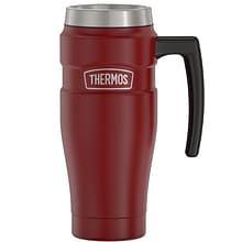 Thermos King Stainless Steel Vacuum Insulated Travel Mug, 16 oz., Rustic Red (THRSK1000MR4)