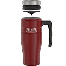 Thermos King Stainless Steel Vacuum Insulated Travel Mug, 16 oz., Rustic Red (THRSK1000MR4)