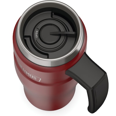 Thermos King Stainless Steel Vacuum Insulated Travel Mug, 16 oz., Rustic Red (THRSK1000MR4)