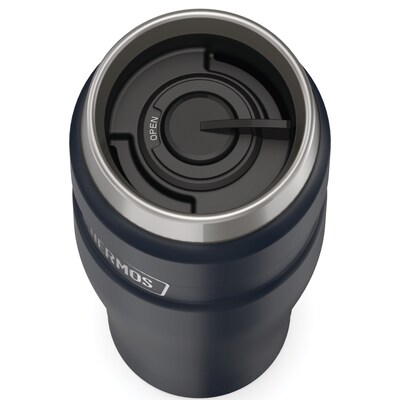 Thermos King Vacuum-Insulated Stainless Steel Travel Tumbler, 16 oz., Midnight Blue (THRSK1005MDB4)