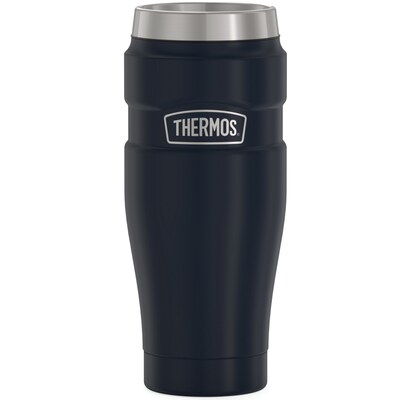 Thermos King Vacuum-Insulated Stainless Steel Travel Tumbler, 16 oz., Midnight Blue (THRSK1005MDB4)