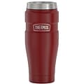 Thermos 16-Ounce Stainless King Vacuum-Insulated Stainless Steel Travel Tumbler, Rustic Red (SK1005M
