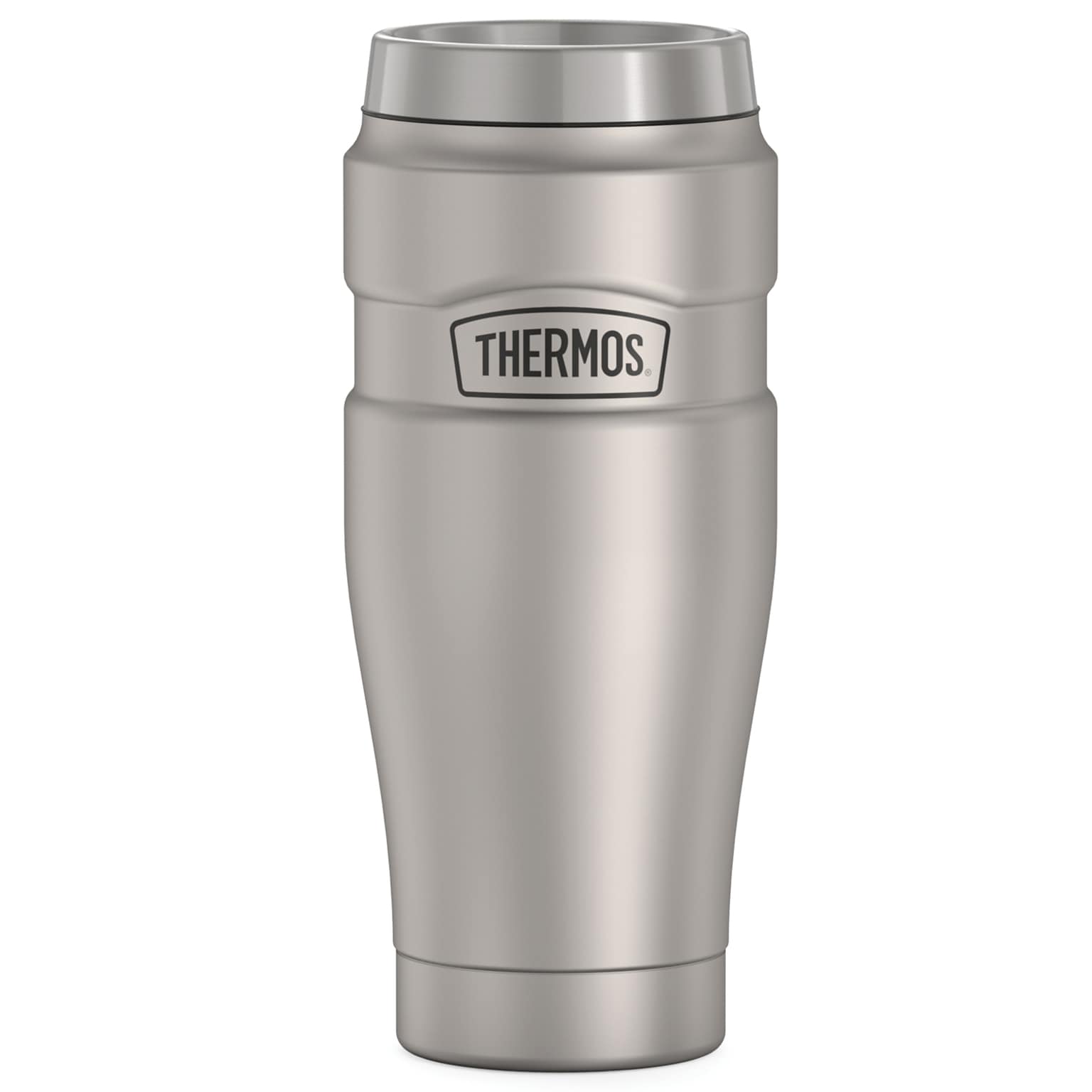 Thermos 16-Ounce Stainless King Vacuum-Insulated Stainless Steel Travel Tumbler, Matte Steel (SK1005MSTRI4)