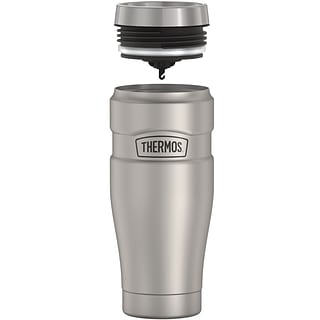 Thermos 16 oz Sipp Insulated Stainless Steel Travel Mug w/ Handle -  Silver/Black