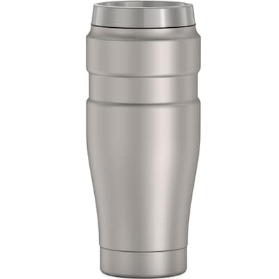 Thermos 16-Ounce Stainless King Vacuum-Insulated Stainless Steel Travel Tumbler, Matte Steel (SK1005MSTRI4)