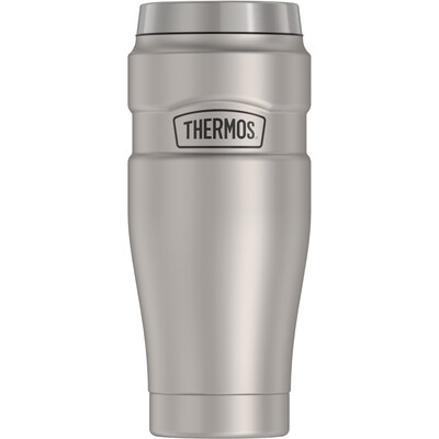 Thermos 16-Ounce Stainless King Vacuum-Insulated Stainless Steel Travel Tumbler, Matte Steel (SK1005MSTRI4)