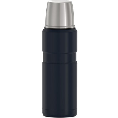 Thermos King Vacuum-Insulated Stainless Steel Compact Bottle, 16 oz., Midnight Blue (THRSK2000MDB4)