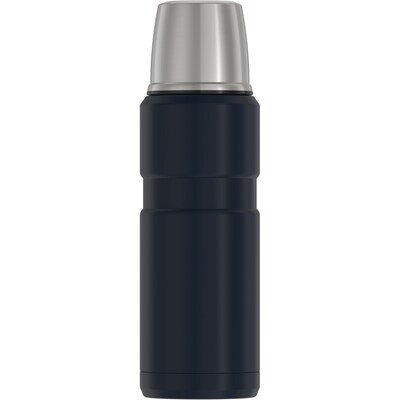 Thermos King Vacuum-Insulated Stainless Steel Compact Bottle, 16 oz., Midnight Blue (THRSK2000MDB4)