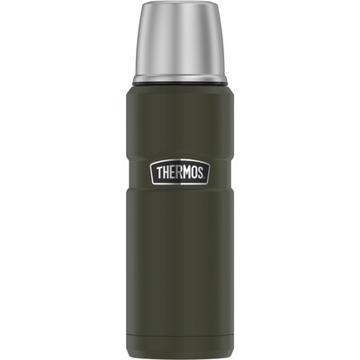 Thermos 16-Ounce Stainless King Vacuum-Insulated Stainless Steel Compact Bottle, Army Green (SK2000AGTRI4)