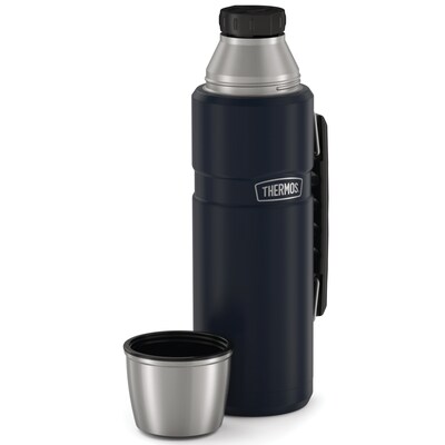 Thermos King Vacuum-Insulated Stainless Steel Beverage Bottle, Midnight Blue (SK2010MDB4)
