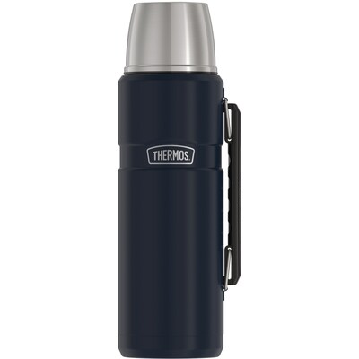 Thermos King Vacuum-Insulated Stainless Steel Beverage Bottle, Midnight Blue (SK2010MDB4)